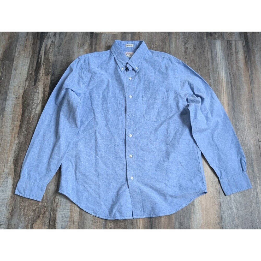 J.Crew Broken-In Oxford Organic Cotton Relaxed Fit Button Down Shirt Medium Blue